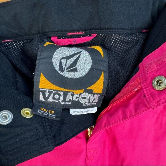 Volcom Carbon Waterproof Snow Pants Women’s Size X-Small Bright Pink Nylon Ski - Picture 10 of 10